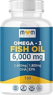 Omega 3 Fish Oil with Maximum EPA DHA - Supports Brain, Liver, Heart & Immunity - Made in The USA - 150 Softgels