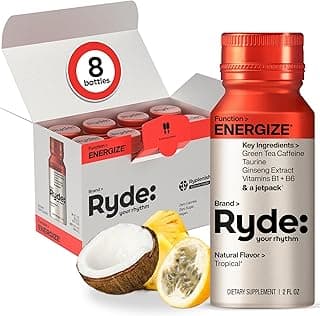 yde: Energize Shot | Tropical Flavor | Caffeine & B Vitamins | 0 Calories, 0 Sugar | 2 FL OZ Shots | Boosts Energy* (8 Pack)