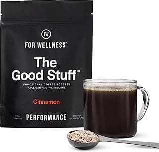 The Good Stuff | Cinnamon Coffee Booster | Healthy Coffee Creamer for Focus & Energy | Keto, Non-Dairy Creamer Powder with MCT Oil, Collagen & L-Theanine | 30 Servings