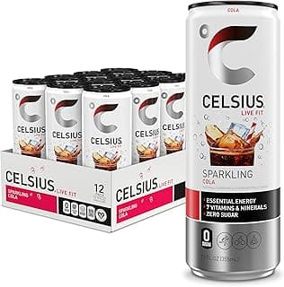 CELSIUS Sparkling Cola, Sugar Free Energy Drink, 12 Fl Oz (Pack of 12)